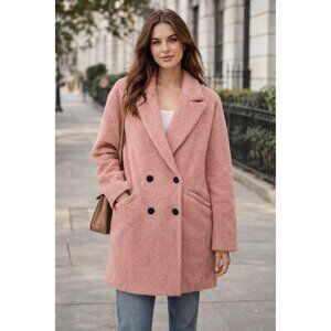 Sanctuary Double Breasted Dusty Pink Coat, size small, worn 1 time!